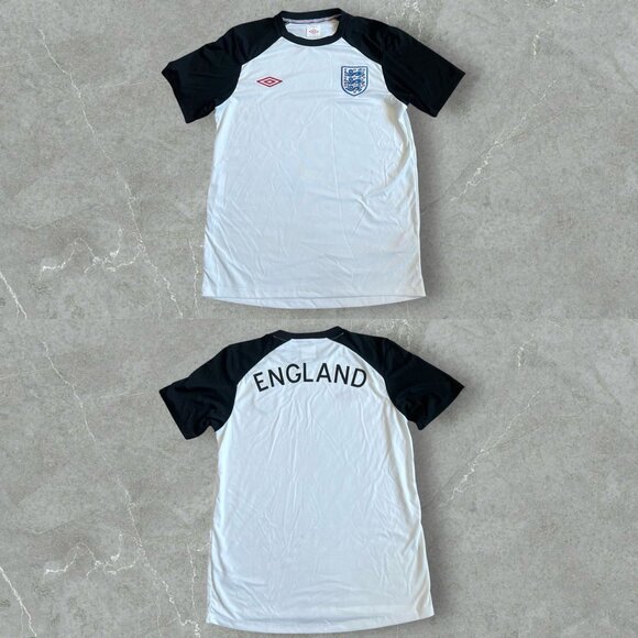 Tailored By Umbro Men’s England 2010-11 Soccer Training Shirt Sz M White Jersey - Picture 1 of 11